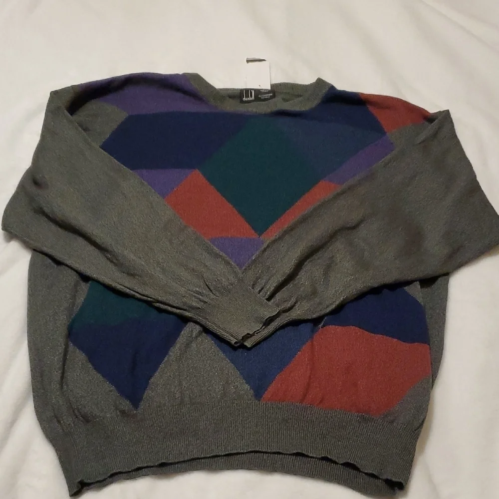 Vintage Dunhill Multicolor Casmere/Silk Crewneck Sweater
